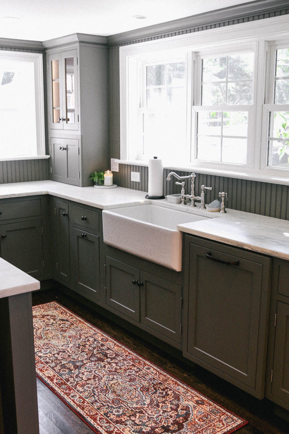 Colonial Kitchen Renovation With A Farmhouse Sink