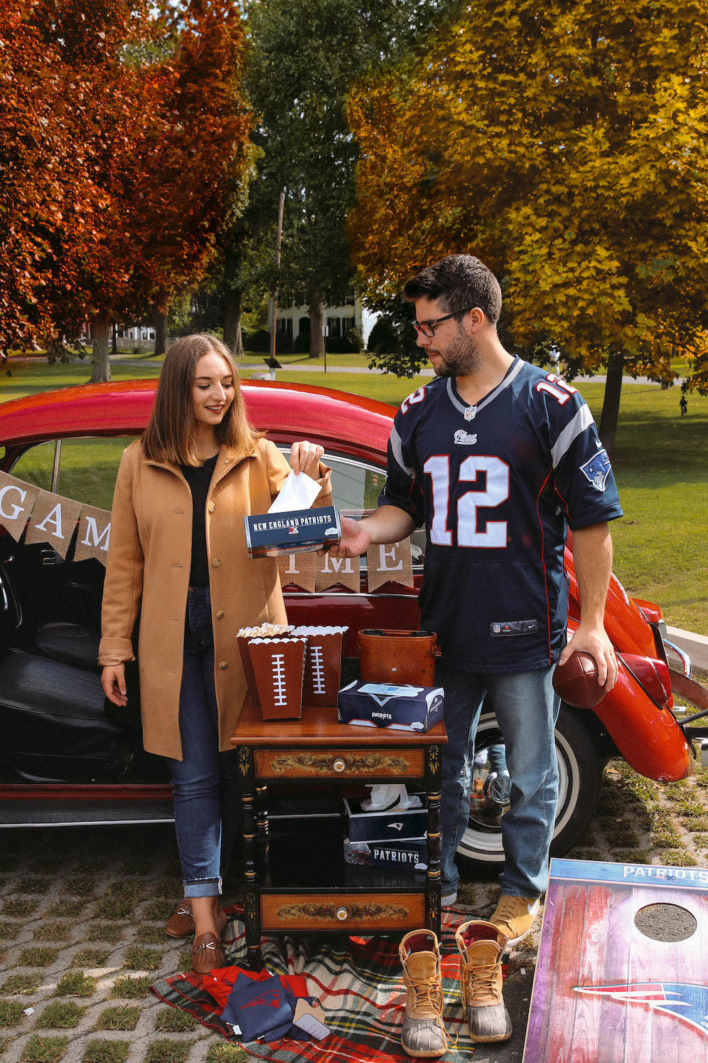 What To Pack for Tailgate at Foxborough The Coastal Confidence Aubrey Yandow