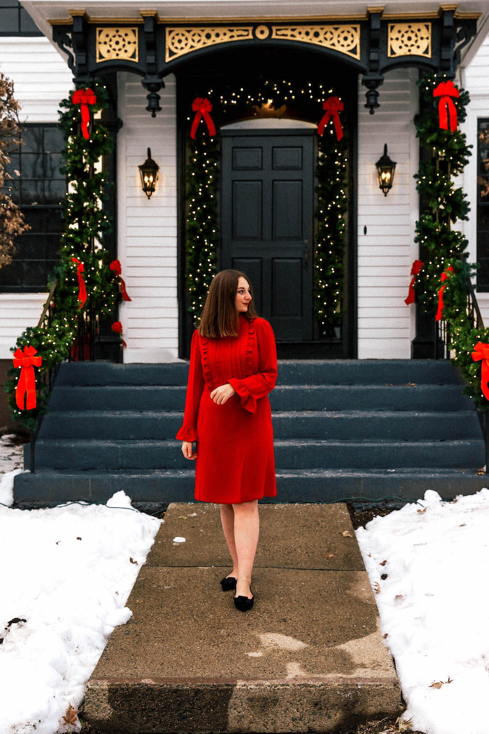 Red Fleece Holiday Dress The Coastal Confidence Aubrey Yandow